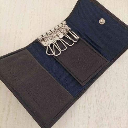 トミーヒルフィガー TOMMY HILFIGER ロゴプレート シボ革 レザー 6連キーケース メンズ