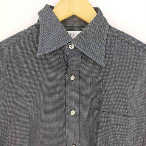 ポールスミスロンドン Paul Smith LONDON 襟芯 織り柄 レギュラーカラーシャツ メンズ import:M