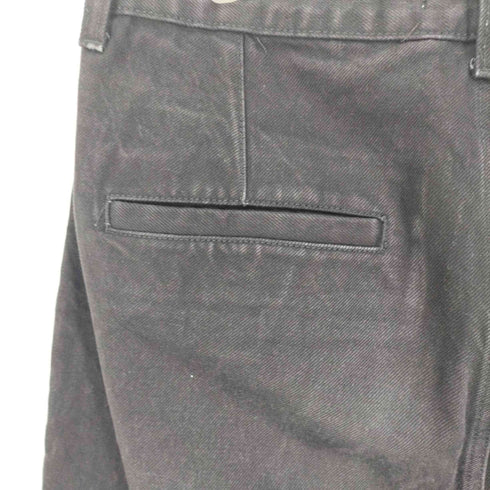 ザラ ZARA ステッチデザイン ブラック デニム テーパード パンツ メンズ 44