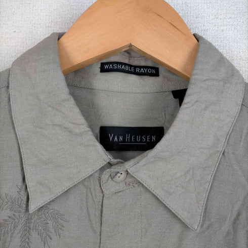 ヴァンヒューゼン VAN HEUSEN 総柄 グラデーション レーヨンアロハシャツ メンズ JPN:L