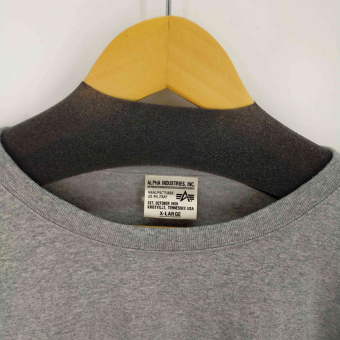 アルファインダストリーズ ALPHA INDUSTRIES LONG SLEEVE SIDE PRINT-T メンズ JPN:XL