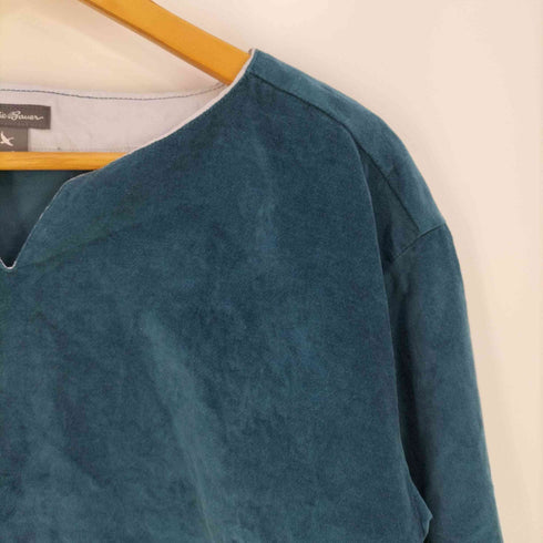 エディーバウアー Eddie Bauer 裾レイヤード ベロアブラウス レディース import:S