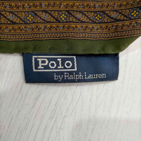 ポロバイラルフローレン Polo by RALPH LAUREN 孔雀プリント 大判サテンスカーフ メンズ ONE SIZE