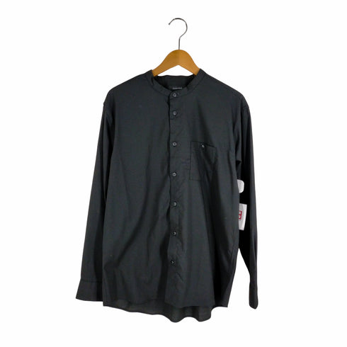 グローバルワーク GLOBAL WORK 長袖バンドカラーシャツ ノーカラーシャツ メンズ JPN:M