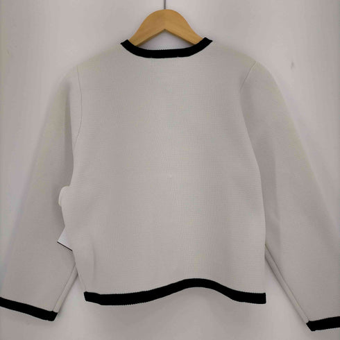 ジャスグリッティー JUSGLITTY ノーカラー金ボタンニットジャケット レディース 2