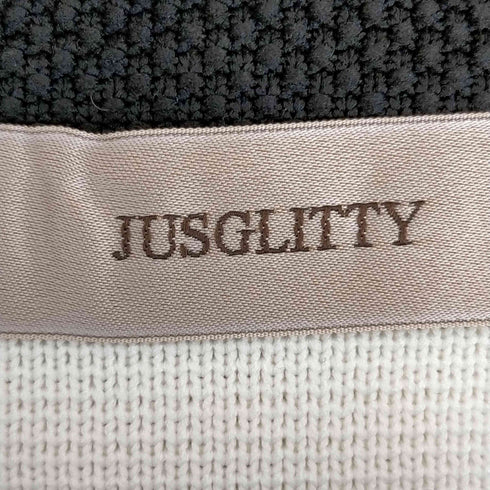 ジャスグリッティー JUSGLITTY ノーカラー金ボタンニットジャケット レディース 2