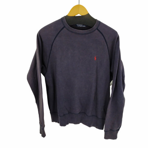 ポロバイラルフローレン Polo by RALPH LAUREN 90S ラグランスリーブスウェット フェード ナス紺 メンズ JPN:M
