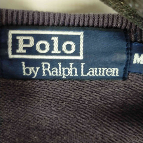ポロバイラルフローレン Polo by RALPH LAUREN 90S ラグランスリーブスウェット フェード ナス紺 メンズ JPN:M