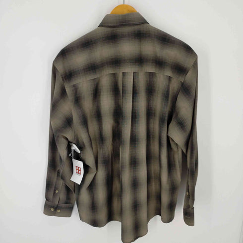 ナチュラルイシュー NATURAL ISSUE オーバーサイズ オンブレチェックシャツ シュリンクフリー メンズ import:L