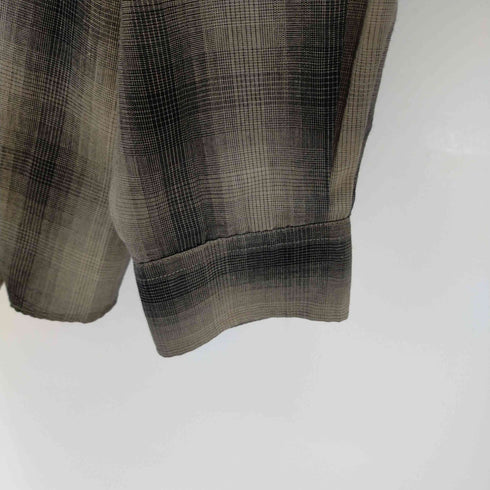 ナチュラルイシュー NATURAL ISSUE オーバーサイズ オンブレチェックシャツ シュリンクフリー メンズ import:L
