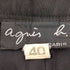 アニエスベー agnes b. ボタンフライ ウールテーパードパンツ レディース 40