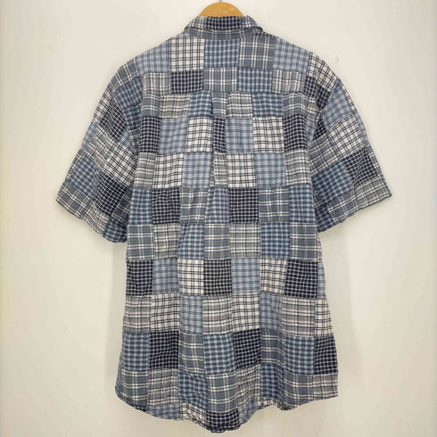 エディーバウアー Eddie Bauer 白タグ パッチワーク チェックシャツ メンズ import:M