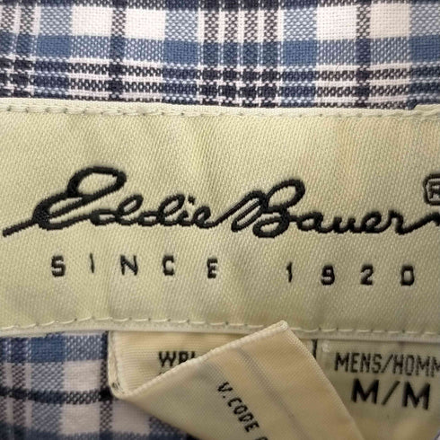 エディーバウアー Eddie Bauer 白タグ パッチワーク チェックシャツ メンズ import:M