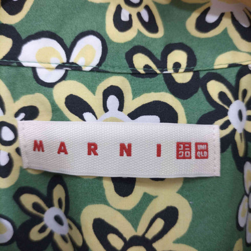 ユニクロ UNIQLO 22SS 花柄 オーバーサイズ オープンカラー シャツ メンズ JPN:M