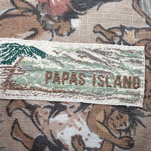 パパス papas リネン100 アロハシャツ メンズ import:M