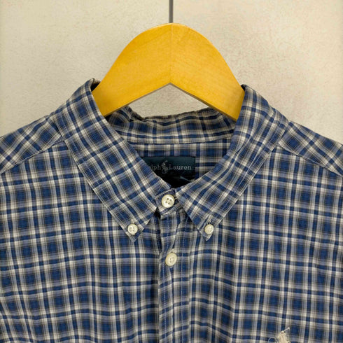ラルフローレン RALPH LAUREN ポニー刺繍チェック柄ボタンダウンシャツ メンズ XL(18-20)