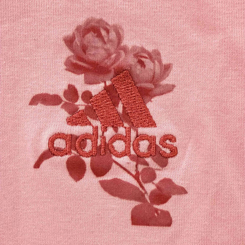 アディダス adidas S/S パフォーマンスロゴ 薔薇プリントTシャツ レディース JPN:M