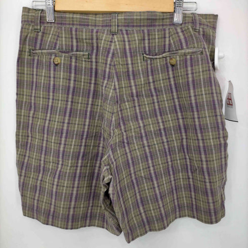 PACIFIC BEACH ケニア製 コットン チェックショーツ メンズ 34