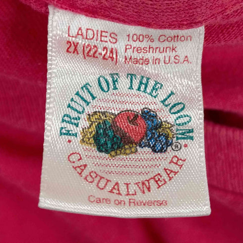 フルーツオブザルーム FRUIT OF THE LOOM MADE IN USA 無地Tシャツ メンズ 2X(22-24)