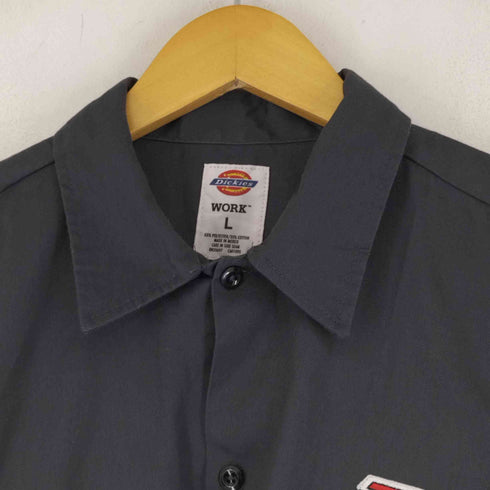 ディッキーズ Dickies 刺繍 半袖ワークシャツ メンズ JPN:L