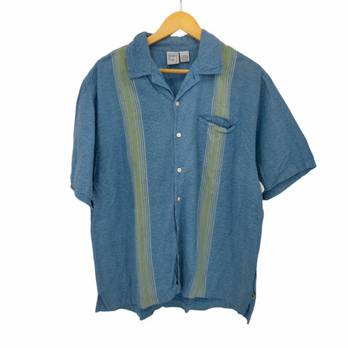 オーシャンパシフィック ocean pacific 90S コットン ライン 開襟 S/Sシャツ メンズ import:L