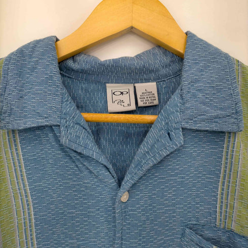 オーシャンパシフィック ocean pacific 90S コットン ライン 開襟 S/Sシャツ メンズ import:L