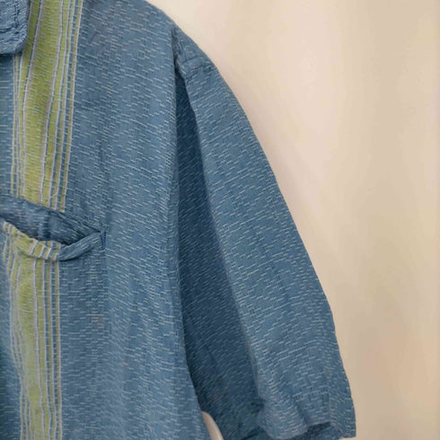 オーシャンパシフィック ocean pacific 90S コットン ライン 開襟 S/Sシャツ メンズ import:L