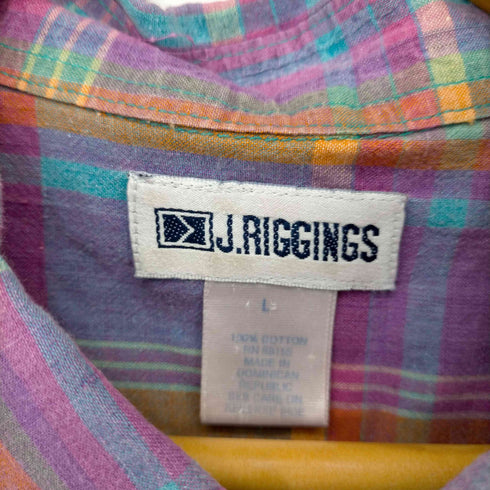 フメイ J.RIGGINGS 90S マルチチェック B.D S/Sシャツ メンズ import:L