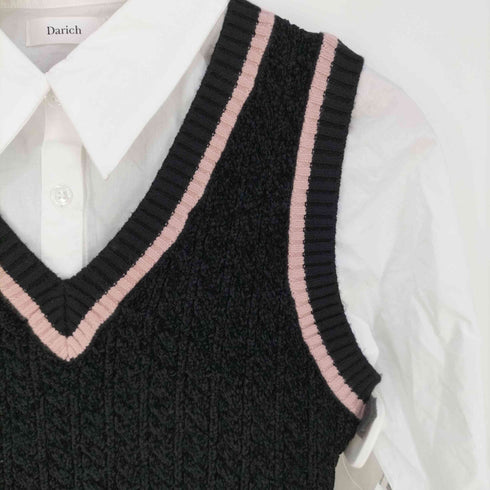 ダーリッチ Darich 23AW レイヤードモールニットミニワンピース レディース FREE