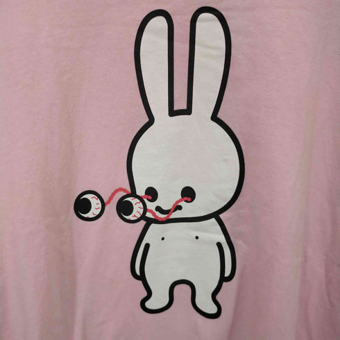 キューン CUNE ちょいグロ デザインうさぎプリントロングTシャツ メンズ L