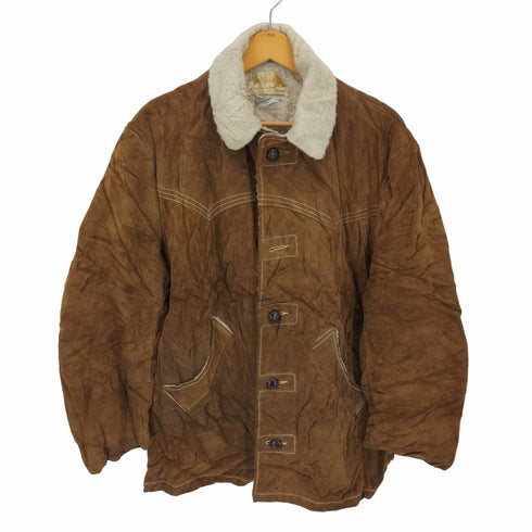 CALIFORNIAN SPORTWEAR CO 裏地ボア 太畝 ウエスタン調 スウェード レザー ジャケット メンズ