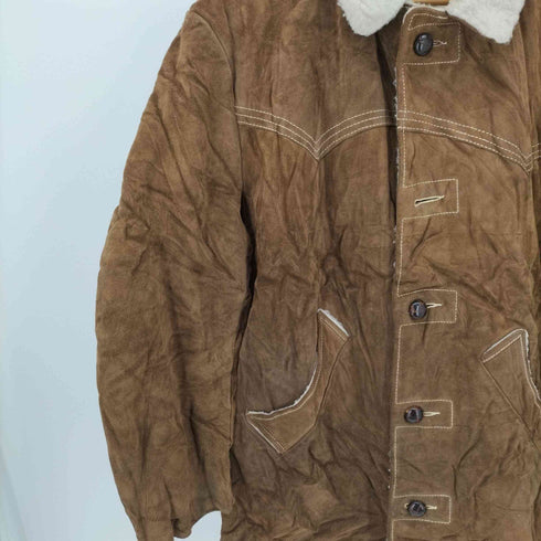 CALIFORNIAN SPORTWEAR CO 裏地ボア 太畝 ウエスタン調 スウェード レザー ジャケット メンズ