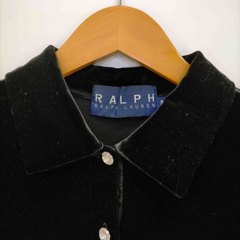 ラルフローレン RALPH LAUREN ベルベット ポロ 裾ポニー レディース import:M