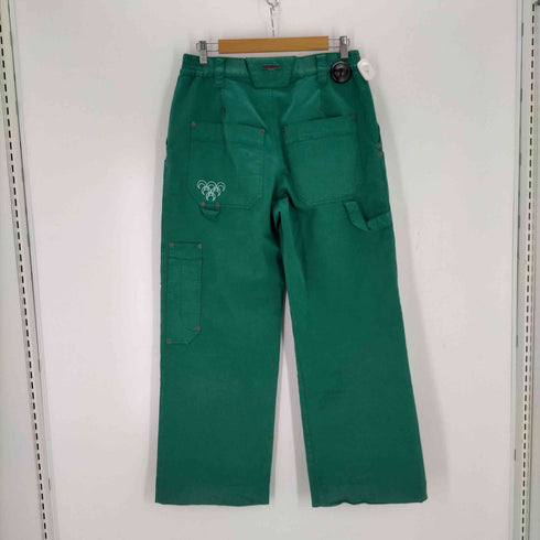 マリーンセル MARINE SERRE white line ダブルニー ワークパンツ メンズ JPN:M