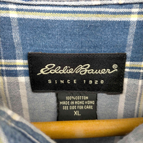 エディーバウアー Eddie Bauer コットン チェック B.D シャツ メンズ import:XL