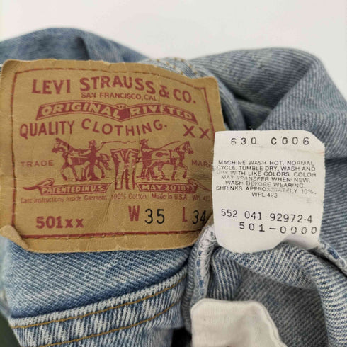 リーバイス Levis 00年製 USA製 501xx 552刻印 脇割 ストレートデニムパンツ メンズ 35×34