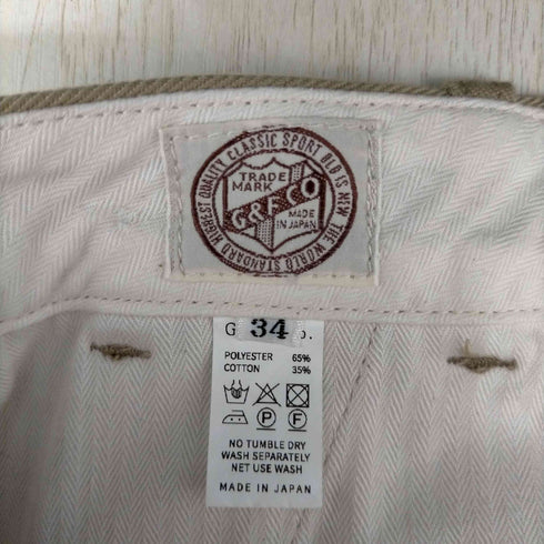 G&F Co. ATHLETIC TROUSER TC KHAKI メンズ 34