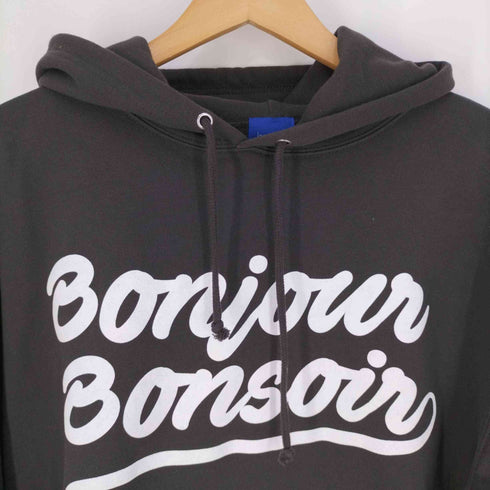ボンジュールレコーズ bonjour records original LOGO HOODIE オリジナルロゴフーディー プルオーバーパーカー メンズ JPN:L