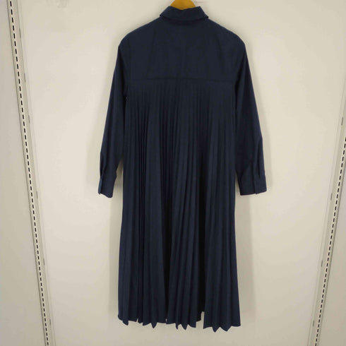 ザラ ZARA バックプリーツシャツワンピース マキシ レディース import:XS