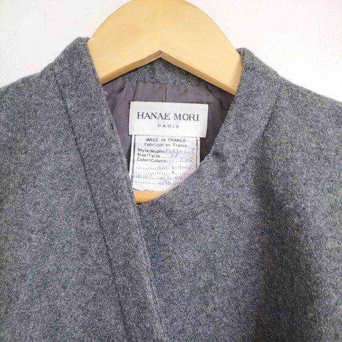 ハナエモリ HANAE MORI デザインボタン ノーカラージャケット レディース 38