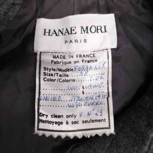 ハナエモリ HANAE MORI デザインボタン ノーカラージャケット レディース 38
