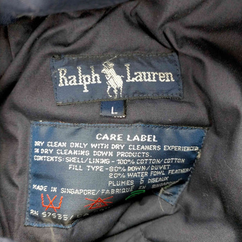 ラルフローレン RALPH LAUREN ダウン コットンシェル フライトジャケット メンズ import:L