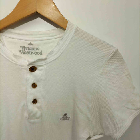 ヴィヴィアンウエストウッド Vivienne Westwood ヘンリーネックリブ編みTシャツ レディース JPN:M