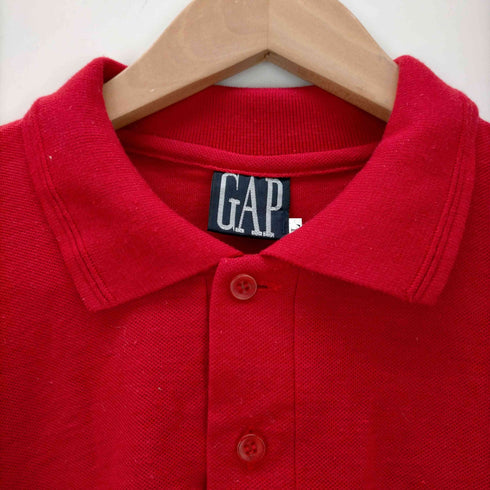 ギャップ Gap OLD GAP デカ 紺タグ ロゴ刺繍 鹿の子 ポロシャツ メンズ import:L