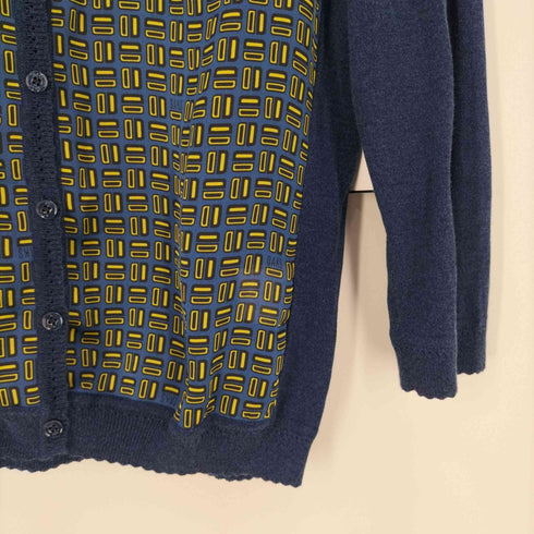 ダックスロンドン DAKS LONDON 総柄 切替 レーヨンコットンカーディガン レディース EUR:38