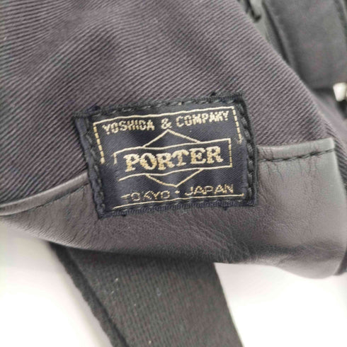 ポーター PORTER レザー切替 コットンツイル 2wayボストンバッグ メンズ