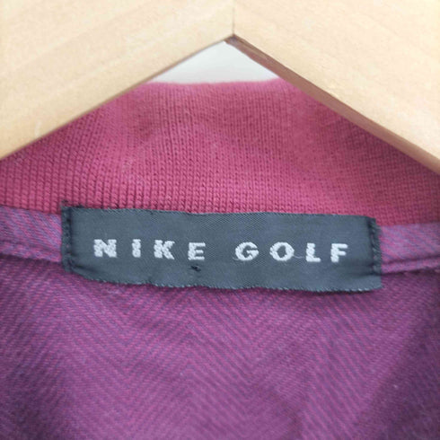 ナイキゴルフ NIKE GOLF 90S スウッシュ 刺繍 総柄 ヘリンボーン プリント S/S ポロシャツ メンズ