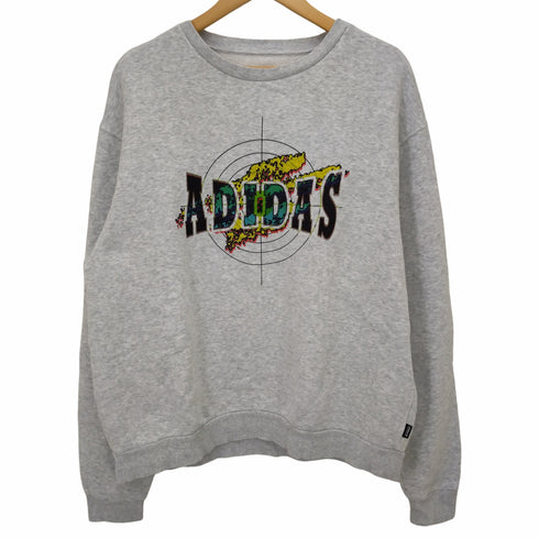 アディダス adidas プリント クルーネック スウェット メンズ X0