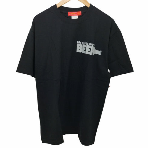 ADOLUVLE BEERロゴ クルーネックtシャツ メンズ