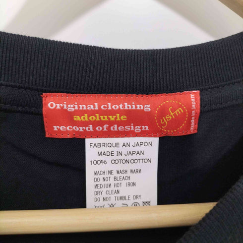 ADOLUVLE BEERロゴ クルーネックtシャツ メンズ